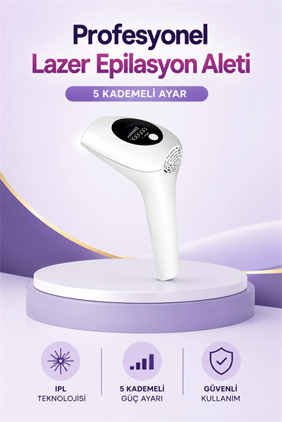 IPL Lazer Epilasyon Aleti 5 Kademeli Güç Ayarlı