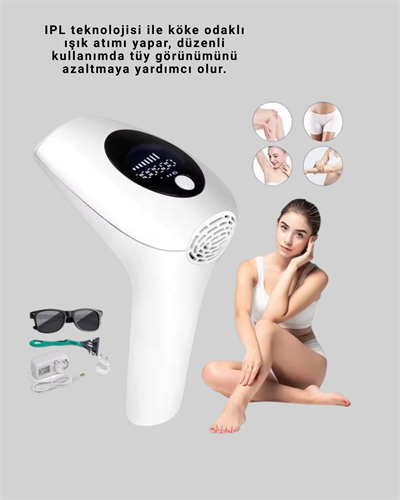 IPL Lazer Teknolojili Dijital Ekranlı Epilasyon Cihazı