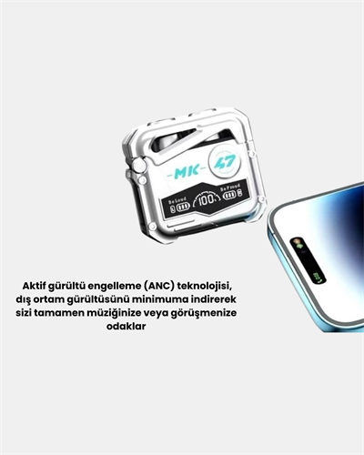 IPX5 Su Geçirmez Kablosuz Bluetooth Kulaklık – Powerbank Şarj Kutulu, Düşük Gecikmeli Oyun Modu