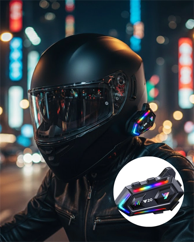 IPX6 Su Geçirmez Intercom 1000m Bağlantı 1000mAh Batarya RGB Işıklı