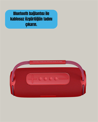 IPX6 Su Geçirmez RGB LED Işıklı Taşınabilir Bluetooth Hoparlör 2400 mAh