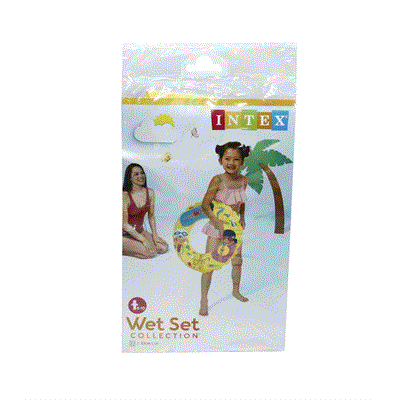 IS59242 Şeffaf Baskılı Simit 61 cm - 1 Adet Stokta Olan Gönderilir