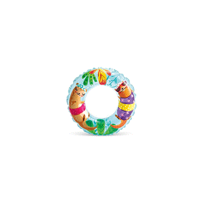 IS59242 Şeffaf Baskılı Simit 61 cm - 1 Adet Stokta Olan Gönderilir