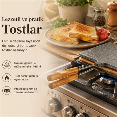 İç Dış Granit Tost Makinası Bx40