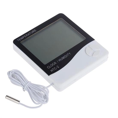 İç Ve Dış Ortam Sıcaklığını Ölçebilen Lcd Ekran Saat Göstergeli Alarmlı Nem Ölçer Termometre Bx40