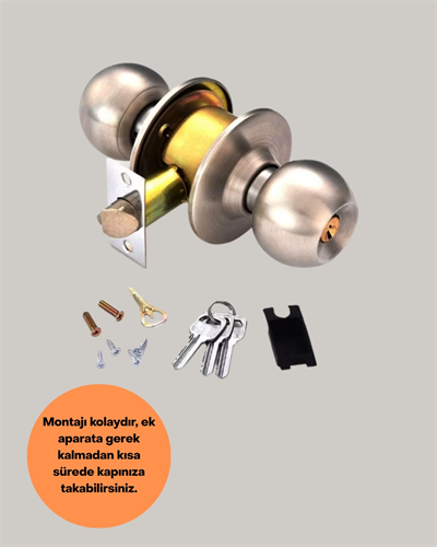 İç ve Dış Mekan Uyumlu Giriş Tipi Topuzlu Kilit