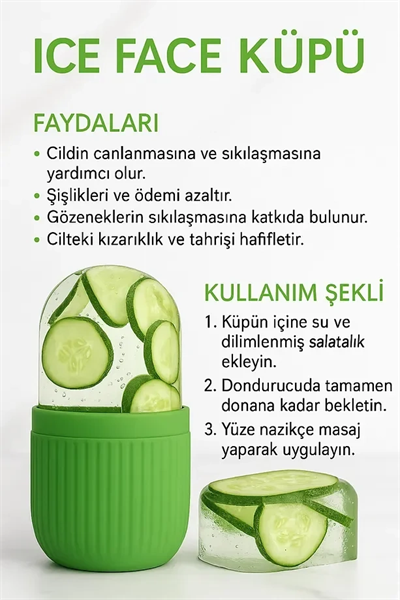 Ice Roller Buz Silindiri Terapi Etkili Yüz Masaj Ve Cilt Bakım Aleti Bx40