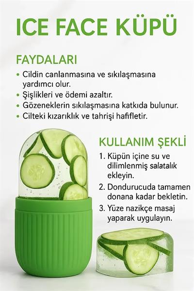 Ice Roller Buz Silindiri Terapi Etkili Yüz Masaj Ve Cilt Bakım Aleti (3936)