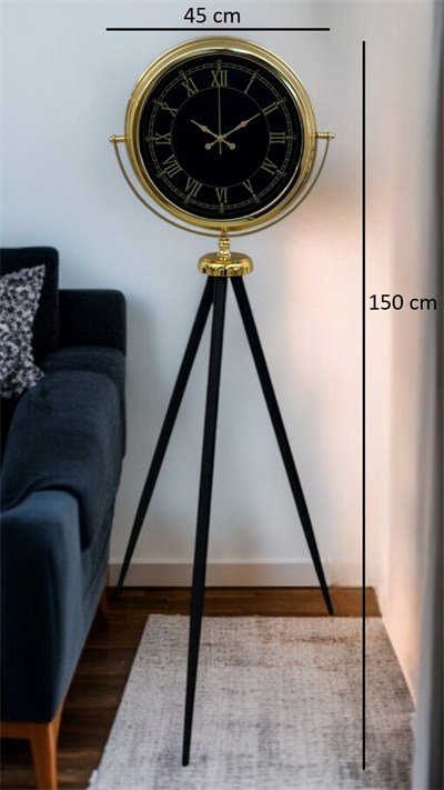 İhtişam Gold Tripod Ayaklı Saat