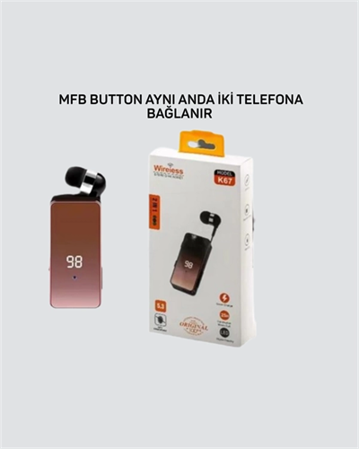 İki Telefona Aynı Anda Bağlanan Bluetooth 5.3 Klipsli Kulaklık – MFB Çok Noktalı Bağlantı