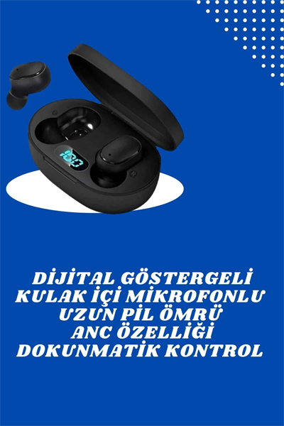 İkili Bluetooth Kulaklık Dijital Göstergeli Uzun Pil Ömrü Yüksek Ses Kaliteli