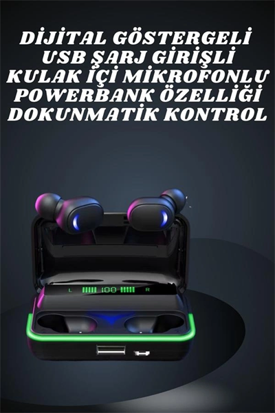 İkili Bluetooth Kulaklık Dijital Göstergeli Uzun Pil Ömrü Yüksek Ses Kaliteli Yeni Nesil