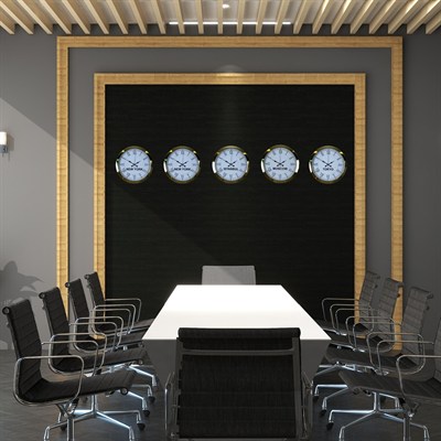 Imperial Roma Gold 5’li 36 Cm Metal Dünya Saati Seti