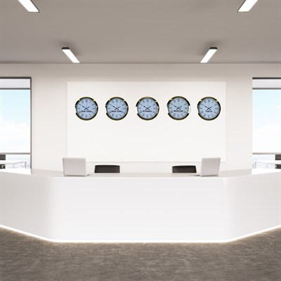 Imperial Roma Gold 5’li 36 Cm Metal Dünya Saati Seti