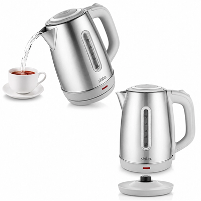 İnoks Çelik Kettle Su Isıtıcısı Kablosuz Kullanım 1.8lt 360° Dönebilme Otomatik Kapanma Sk-8031 Bx40