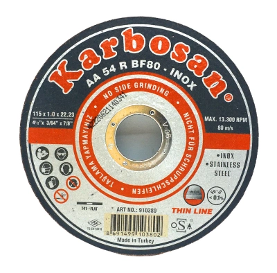 İnox Metal Kesici Disk 115mmx1.0x22 Bx40