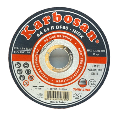 İnox Metal Kesici Disk 115mmx1.0x22 Bx40