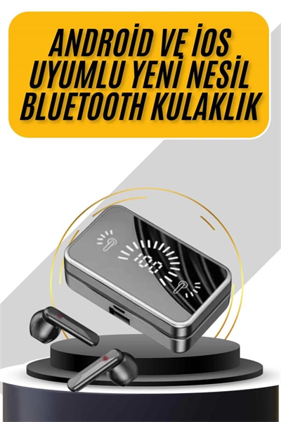 İos Android Uyumlu Bluetooth Kulaklık Kablosuz Kulaklık Yüksek Basslı