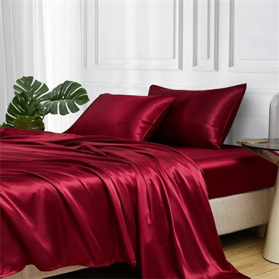 İpek Dokulu Mikrosaten Saten Yastık Kılıfı 50x70 (2’li Set) – Bordo – Saç ve Cilt Dostu