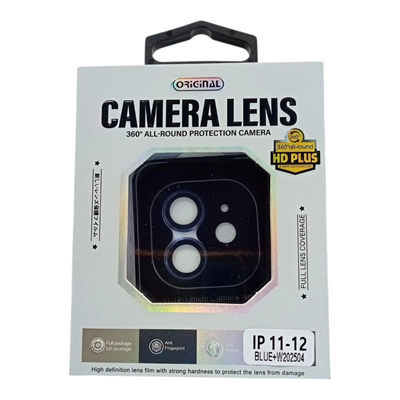 İphone 11 / 12 / 12 Mini Uyumlu Safir Kamera Koruyucu Lens Mavi Renk