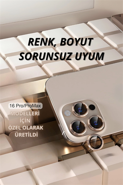 İphone 16 Pro Max Kamera Lens Koruyucu Naturel