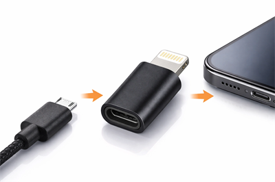 İphone 5 Uyumlu Android Micro Usb Şarj Kablosunu İphone Lightning E Çevirici