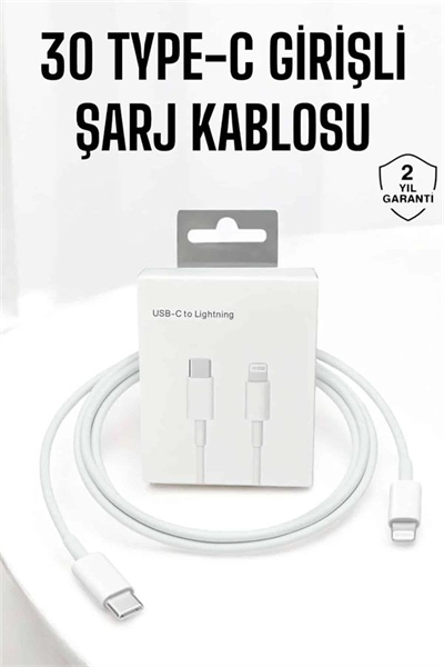 Iphone Uyumlu İOS Uyumlu Lightning Hızlı Şarj Tye C Lightning Şarj Kablosu