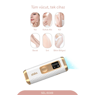 Ipl Buz Lazer Epilatör - Epilasyon Cihazı 5 Farklı Mod - Lcd Ekran Tüm Vücut Uygun Sel-6049 Bx40