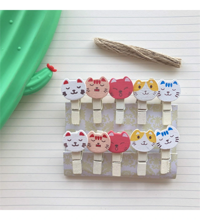 İpli Mandallı Kedili Fotoğraf Albümü Kedi Kafası Şekilli Mandal