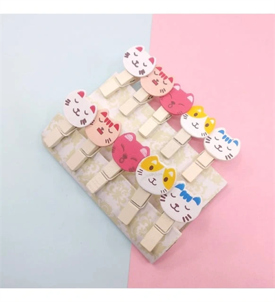 İpli Mandallı Kedili Fotoğraf Albümü Kedi Kafası Şekilli Mandal