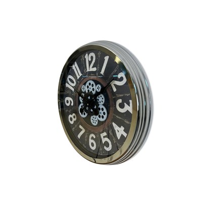 Iron Legacy Krom 60 Cm Çarklı Duvar Saati