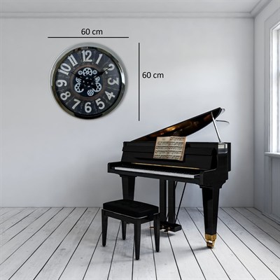 Iron Legacy Krom 60 Cm Çarklı Duvar Saati