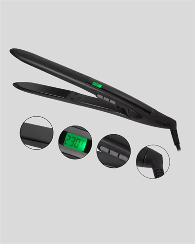 Isı Ayarlı Saç Düzleştirici Titanyum Seramik Plaka, Dijital Ekran