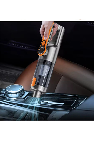 Işıklı Araç Süpürgesi Kablosuz 22.000 Pascal Çekim Gücü Vakum Ve Üfleme 2in1 10başlık Metal Filtreli