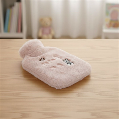 Işıklı Ayıcıklı Figürlü Pembe Peluş Sıcak Su Torbası 1 Lt – Yumuşak Kılıf, Uzun Süre Sıcak Tutan Termal Su Torbası