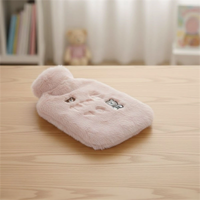 Işıklı Ayıcıklı Figürlü Pembe Peluş Sıcak Su Torbası 1 Lt – Yumuşak Kılıf, Uzun Süre Sıcak Tutan Termal Su Torbası Bx40