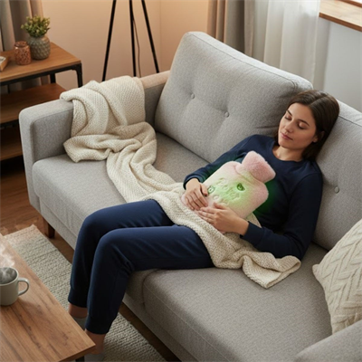 Işıklı Ayıcıklı Figürlü Pembe Peluş Sıcak Su Torbası 1 Lt – Yumuşak Kılıf, Uzun Süre Sıcak Tutan Termal Su Torbası