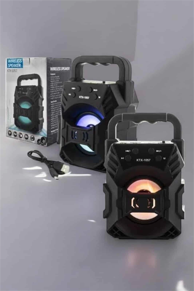 Işıklı Bluetooth Hoparlör Müzik ve Renkli Işık Taşınabiilir