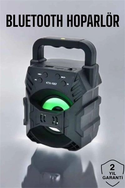 Işıklı Bluetooth Hoparlör Müzik ve Renkli Işık Taşınabiilir