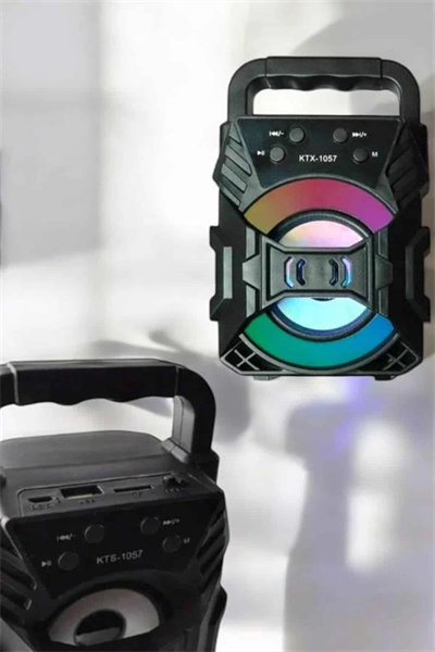 Işıklı Bluetooth Hoparlör Müzik ve Renkli Işık Taşınabiilir