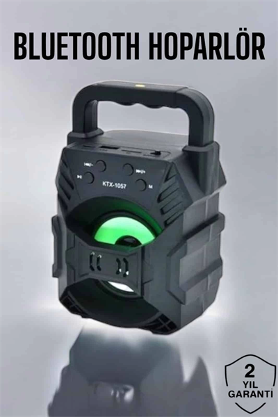 Işıklı Bluetooth Hoparlör Müzik ve Renkli Işık Taşınabiilir
