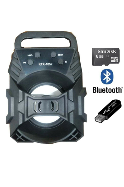 Işıklı Bluetooth Hoparlör, Taşınabilir Kablosuz Ses Sistemi, Suya Dayanıklı ve Radyolu