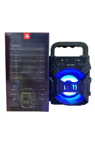 Işıklı Bluetooth Hoparlör, Taşınabilir Kablosuz Ses Sistemi, Suya Dayanıklı ve Radyolu