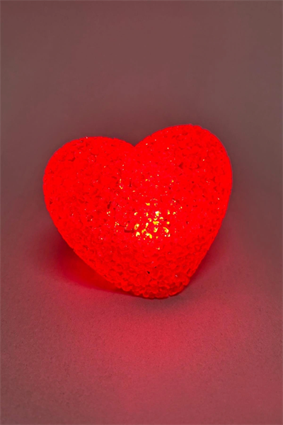 Işıklı Kırmızı Kalp Led Lamba 9 cm