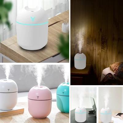 Işıklı Kuru Havayı Azaltan ve Aromaterapi Deneyimi Sunan Hava ve Oda Nemlendirici 220 ML 8x8x10cm (3936)