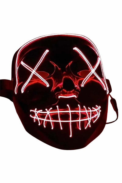 Işıklı Led Maske Parti Eğlence Maskesi Hallowen Neon Maske