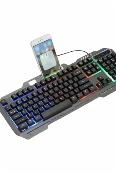 Işıklı Oyuncu Q Klavye Mouse Seti Siyah Gaming Oyuncu Klavye