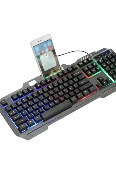 Işıklı Oyuncu Q Klavye Mouse Seti Siyah Gaming Oyuncu Klavye