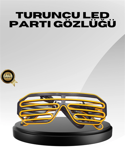 Işıklı Tasarımlı LED Gözlük Eğlence Aksesuarı