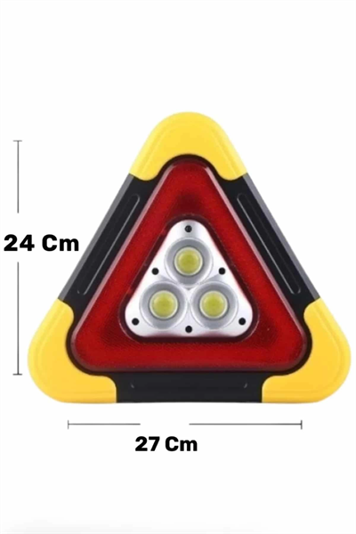Işıklı Üçgen Reflektör Led Projektör Acil Durum Feneri Flaşör 500 Lümen